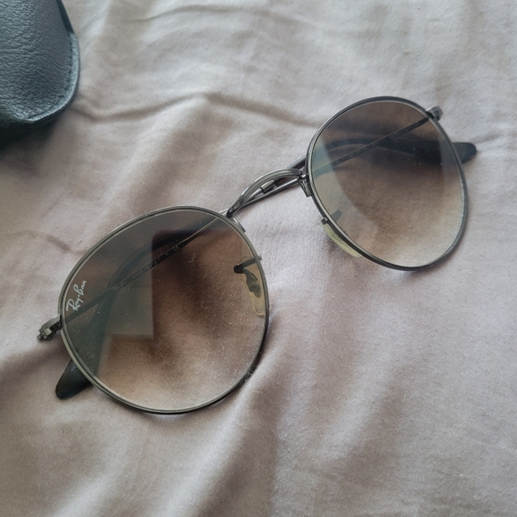 RAYBAN Round Metal (Dark copper frame, brown ombre glasses) - Picture 4 of 5